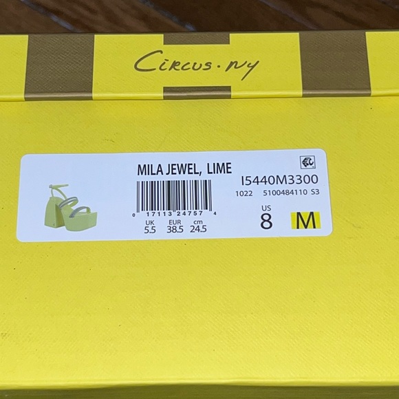 Circus NY Sam Edelman Mila Jewel Straps Platform Sandals Sunny Lime Women’s 8 - Picture 14 of 15